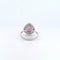 Bague 55 Bague en or blanc 18 K avec tourmaline rose et diamants 58 Facettes