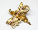 Pendentif Broche pendentif chimère en or jaune 750 et perle fine 58 Facettes A11949