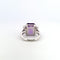 Bague 50 Bague en or blanc 18 kt avec améthyste et diamants 58 Facettes