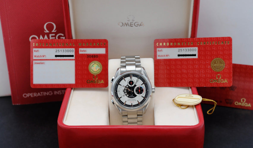 Montre Omega Seamaster Aqua Terra - Montre chronographe en acier réf. 2513.30.00 58 Facettes OMG/SEA/348