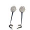 Boucles d'oreilles Art déco - Boucles d’oreilles cascade en platine et diamants 58 Facettes UN0074