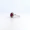 Bague 59 Bague en or blanc 18 K avec rubis et diamants naturels 58 Facettes