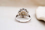 Bague 47.5 Bague circulaire perle et diamants en or blanc 18 carats 58 Facettes 3879