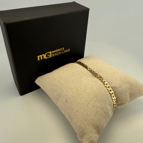 Bracelet Bracelet gourmette maille anglaise en or jaune 18 carats 58 Facettes 250012
