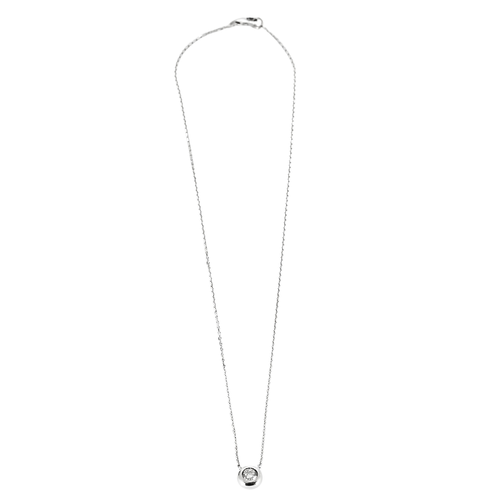 Collier Collier solitaire - Pendentif en or blanc 18 carats et diamant 58 Facettes BO/250106