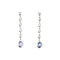 Boucles d'oreilles Boucles d’oreilles pendantes - Or blanc 18 ct, diamants et saphirs 58 Facettes 39731