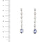 Boucles d'oreilles Boucles d’oreilles pendantes - Or blanc 18 ct, diamants et saphirs 58 Facettes 39731