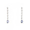 Boucles d'oreilles Boucles d’oreilles pendantes - Or blanc 18 ct, diamants et saphirs 58 Facettes 39731