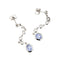 Boucles d'oreilles Boucles d’oreilles pendantes - Or blanc 18 ct, diamants et saphirs 58 Facettes 39731