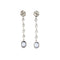 Boucles d'oreilles Boucles d’oreilles pendantes - Or blanc 18 ct, diamants et saphirs 58 Facettes 39731