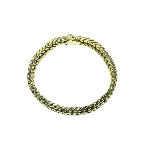 Montre Bracelet - Maille américaine en or jaune 18 carats 58 Facettes 260071