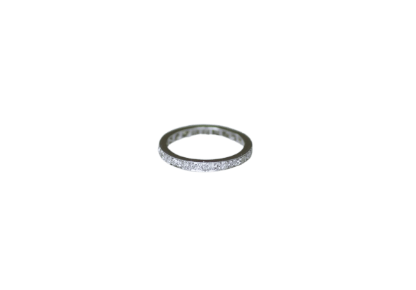 Bague 51 Art Déco - Alliance en platine et diamants 58 Facettes