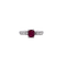 Bague 53 Bague - en or blanc 18 kt avec rubis 1,01 ct et diamants 58 Facettes