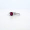 Bague 53 Bague - en or blanc 18 kt avec rubis 1,01 ct et diamants 58 Facettes