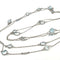 Collier Collier en platine - Aigue-marine naturelle 11,48 ct tailles multiples 58 Facettes UN0062