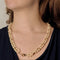 Collier Collier menottes double rang en or jaune 18 carats et perles de culture 58 Facettes BO/250031