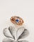 Bague 53.5 Bague cocktail 1950 en or rose et blanc 18K avec saphir 58 Facettes A11834