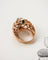 Bague 53.5 Bague cocktail 1950 en or rose et blanc 18K avec saphir 58 Facettes A11834