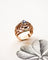 Bague 53.5 Bague cocktail 1950 en or rose et blanc 18K avec saphir 58 Facettes A11834