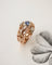 Bague 53.5 Bague cocktail 1950 en or rose et blanc 18K avec saphir 58 Facettes A11834