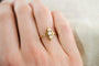 Bague 53 Bague navette en or jaune 18 carats et perles de culture 58 Facettes 3904