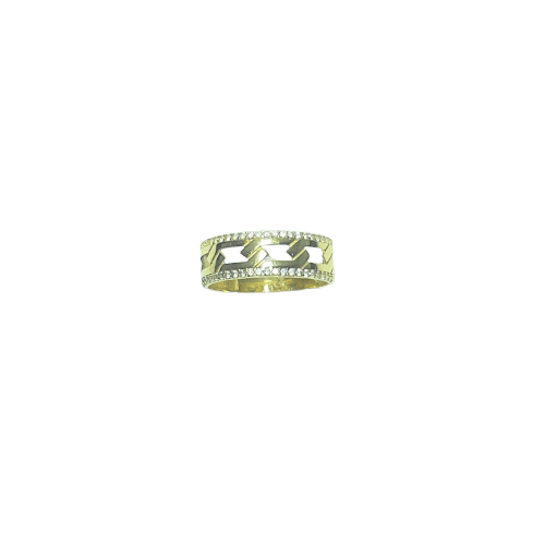 Bague 58 Bague fine en or jaune 18 carats 2,50 g 58 Facettes 260078