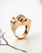Bague 57 Bague Tank 1940 en or jaune 750 et diamants 58 Facettes A11970