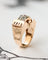 Bague 57 Bague Tank 1940 en or jaune 750 et diamants 58 Facettes A11970