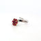 Bague 57 Bague en or jaune et blanc 18 ct avec rubis et diamants 58 Facettes