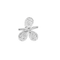 Bague 54 Bague Trèfle en or blanc 18 carats et diamants 58 Facettes BO/250023