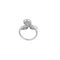 Bague 54 Bague Trèfle en or blanc 18 carats et diamants 58 Facettes BO/250023