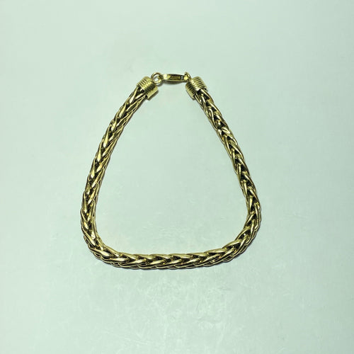 Gourmette tressée en or jaune 18 carats 10,40 g 58 Facettes 260048