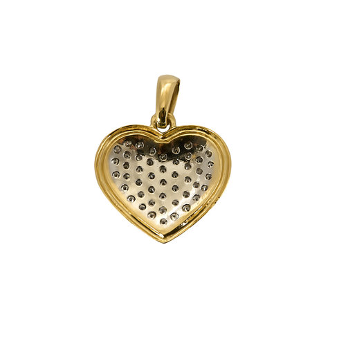 Pendentif Pendentif cœur en deux ors 18 carats et diamants 58 Facettes BO/250027