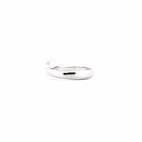 Bague 54 Bague solitaire - Diamant 0,61 ct en or blanc 18 kt 58 Facettes