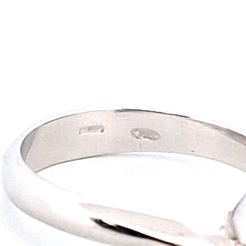 Bague 54 Bague solitaire - Diamant 0,61 ct en or blanc 18 kt 58 Facettes