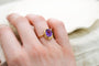 Bague 54 Bague fleur en or jaune 18 carats avec améthyste 58 Facettes 3894