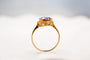 Bague 54 Bague fleur en or jaune 18 carats avec améthyste 58 Facettes 3894