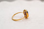 Bague 54 Bague fleur en or jaune 18 carats avec améthyste 58 Facettes 3894