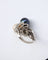 Bague 52 Bague toi et moi en platine avec perles et diamants baguette 58 Facettes A12039