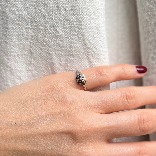 Bague 49 Art déco - Bague solitaire en or blanc 18 carats et diamant 58 Facettes