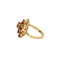Bague 54 Bague à motifs floraux en or jaune 18 carats rubis et diamants 58 Facettes BO/250059