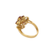 Bague 54 Bague à motifs floraux en or jaune 18 carats rubis et diamants 58 Facettes BO/250059