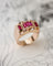 Bague 60 Bague tank en or rose 18 carats et rubis Verneuil 58 Facettes A12009
