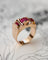 Bague 60 Bague tank en or rose 18 carats et rubis Verneuil 58 Facettes A12009