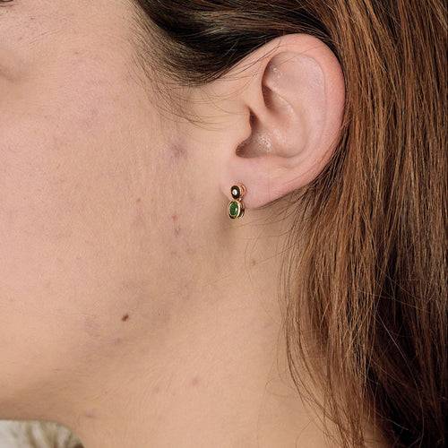 Boucles d'oreilles Boucles d’oreilles - Or jaune 18 carats, émeraudes et diamants 58 Facettes BO/250048