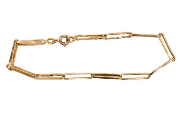 Bracelet Bracelet maille trombone en or jaune 18 carats 58 Facettes 3755