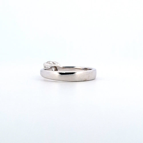 Bague 56 Bague solitaire - en or blanc 18 ct avec diamant 0,65 ct 58 Facettes