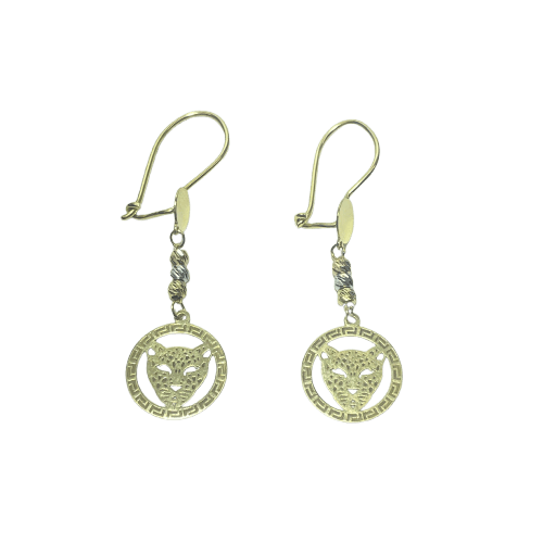 Boucles d'oreilles Boucles d’oreilles pendantes - Or jaune 18 carats ajouré 58 Facettes 260024