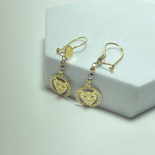 Boucles d'oreilles Boucles d’oreilles pendantes - Or jaune 18 carats ajouré 58 Facettes 260024
