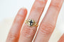 Bague 48 Bague de sentiment Croix latine en or jaune 18 carats et émail noir 58 Facettes 3912